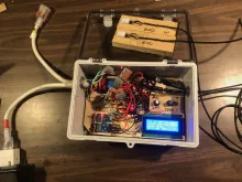 a complete Grainbrain showing sensors and power connected.  